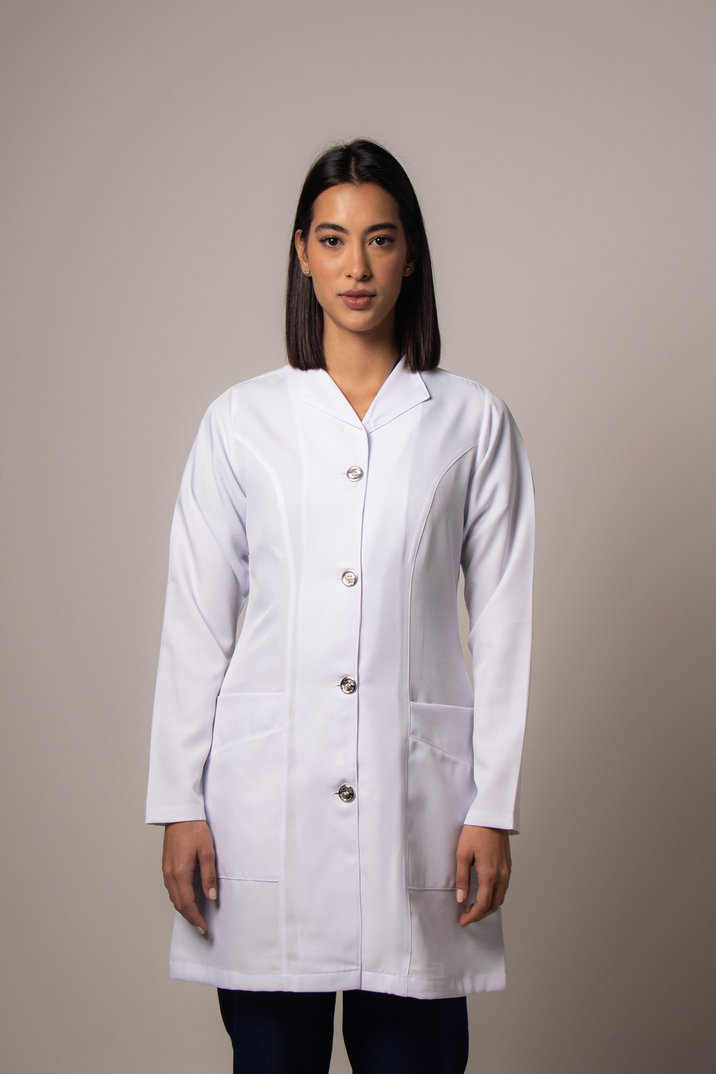 Jaleco Feminino Gola V - LAB+ Care
