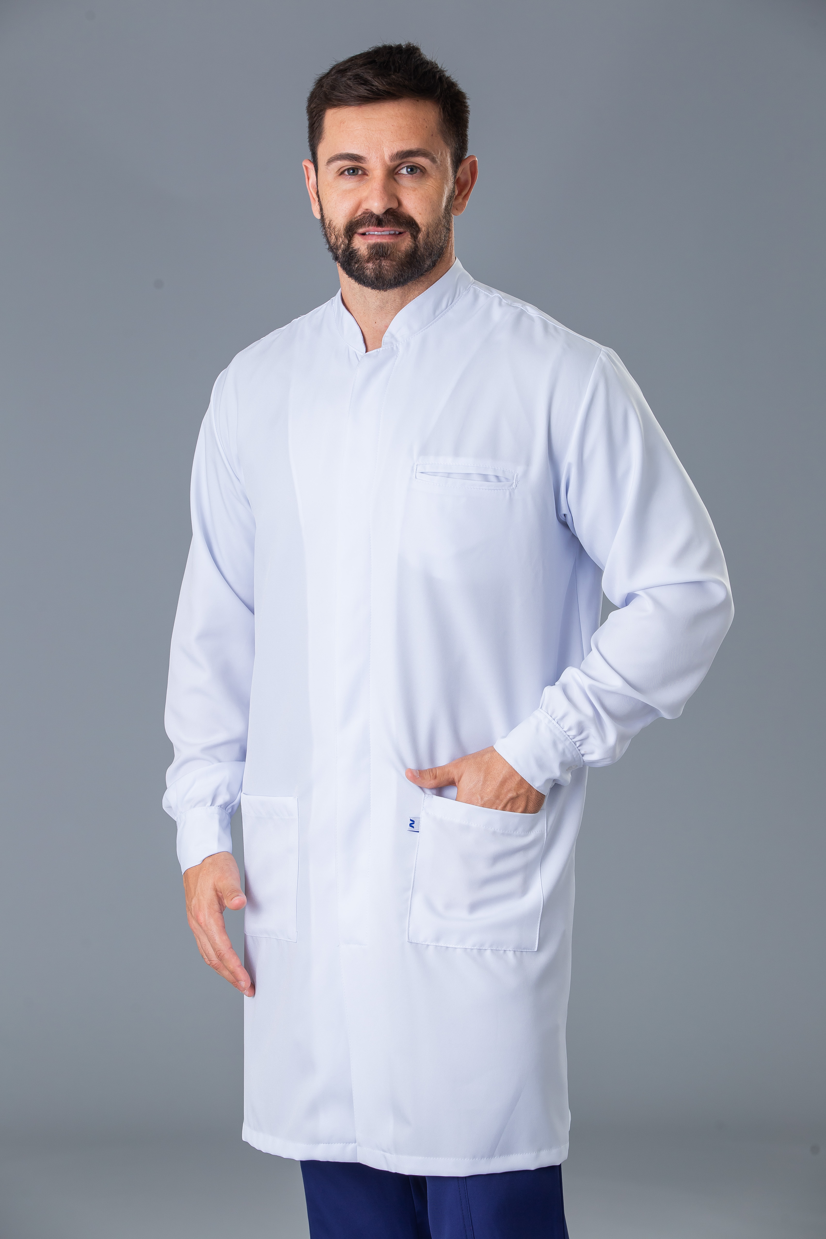 Jaleco Masculino Gola Padre - LAB+ Clinical